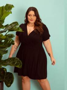 Plus Size Dresses - 黑色 - 查看 1
