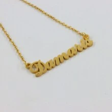 Name Necklace With D For Women Stainless Steel Pendant Necklaces - Damaris - View 2