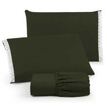Sheet Sets with Pillowcases - 軍綠色 - 查看 2