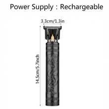 1pc Shaver Electric Shaving Razor Sideburns Trimmer Hair Clipper Two-in-one Electric Haircutting Pusher - Black - View 5