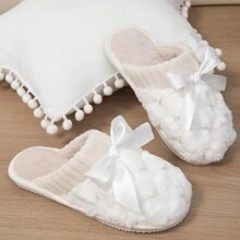 New Arrival Women's Winter Warm Indoor Bowknot Floor Slipper With
