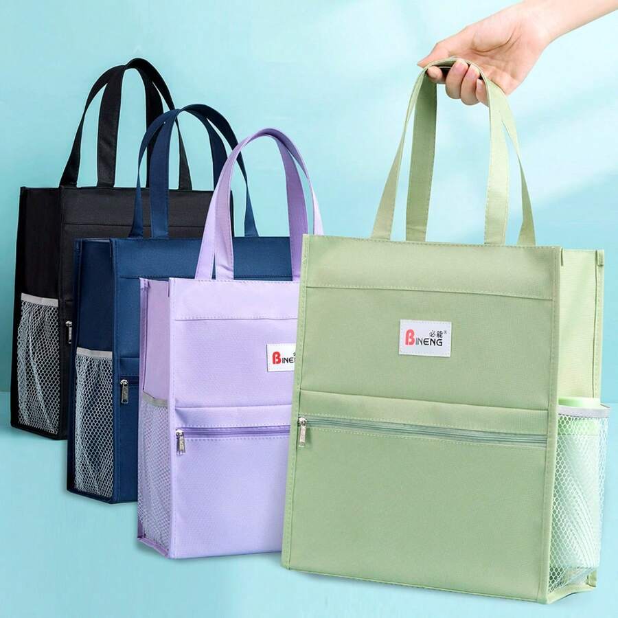 Black Portable Document Bag Tutorial Bag - Black - View 1