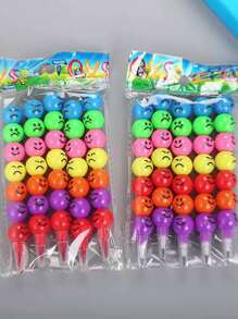 Creative 7-Section Candied Haws Expression Face Pencil Student Free Sharpening Pencil Random 1pc Back To School - Multicolor - View 1