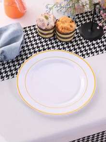 20 件/包 26 厘米金边盘子 圣诞礼物 - 彩色 - 查看 4