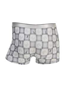 New Arrival 3pcs Iced Silk Men's Underwear, Printed, Highly Elastic, Comfortable, Antibacterial, Breathable Mid-waist Boxers