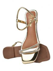 Women Flat Sandals - Vàng - Xem 6