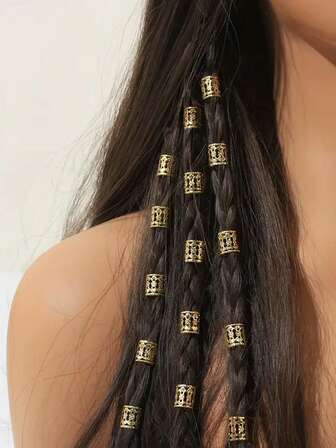 60 Alloy Hair Rings Braided Hair Rings Hair Buckles Braided Hair Tube Accessories For Girls For Parties, Parties With Clothes And Other Daily Use, Claw Clips, Hair Slide, Hair Barrettes