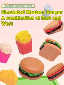Set de 13 piezas de juguetes de comida para cortar, juego de cocina para niños, frutas y verduras de juguete con canasta de almacenamiento, juguete educativo para niños y niñas (algunas piezas se envían al azar)