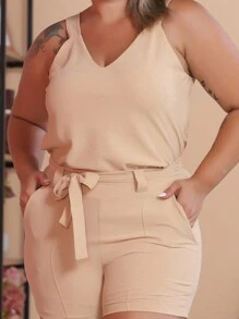 Plus Size Co-Ords - Màu Khaki - Xem 2