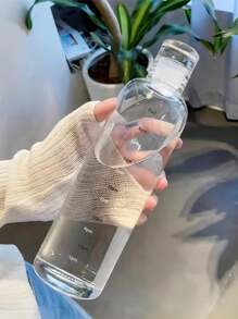 Glas Wasserflasche Zeit Dekor, mit großer Kapazität, & Leicht zu tragen Griff für Sports , , Getränk , Saft , Kalt Flasche , hoch Glas - Transparent - Übersicht 4