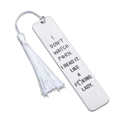 1pc Stainless Steel Bookmarks For Women Book Lover Bookish Book Marker With Tassels For Birthday Christmas Gifts Female Friends BFF Her Spicy Reader Bookworms Reading Present Book Club Gifts Back To School