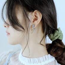 2入組磁性不鏽鋼耳環，男女皆宜，非穿孔式時尚珠寶 - 銀色 - 查看 5