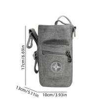 1入寵物訓練腰包,狗狗零食收納袋,垃圾袋,可調式外出方便犬用糧袋,適用於狗狗出門時使用 - 灰色 - 查看 11