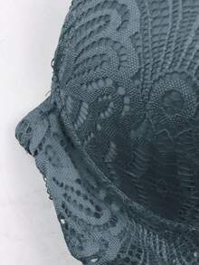 Push-Up Bra With Adjustable Sexy Rhinestones | Comfortable Pushup Bra With Rhinestones And Support - Green - View 5