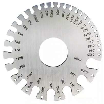 Calibrador De Lamina Y Alambre de Acero Inoxidable, Del 0-36,