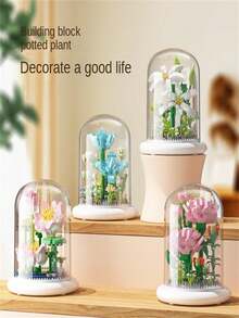 Eternal Lotus Building Blocks Bouquet Educational Puzzle Flower Toy Micro Particles Building Blocks