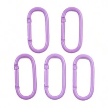 5pcs 25*50mm Paint Sprayed Color Running Track Shaped Carabiner With Spring And Key Ring Hook, Diy Accessory Material For Handmade Jewelry - 5pcs - View 14