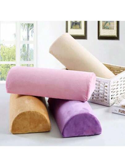 1pc Leg Pillow, Lumbar Support Office Foot Rest, Slow Rebound Latex Waist Kussen Wedge Roll Cushion Lower Back, Relax, Maternity Bedding, Home