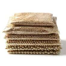 3 4 6 8 10 12mm 30-500pcs Gold Silver Color Plated CCB Round Seed Spacer Loose Beads For Jewelry Making Findings