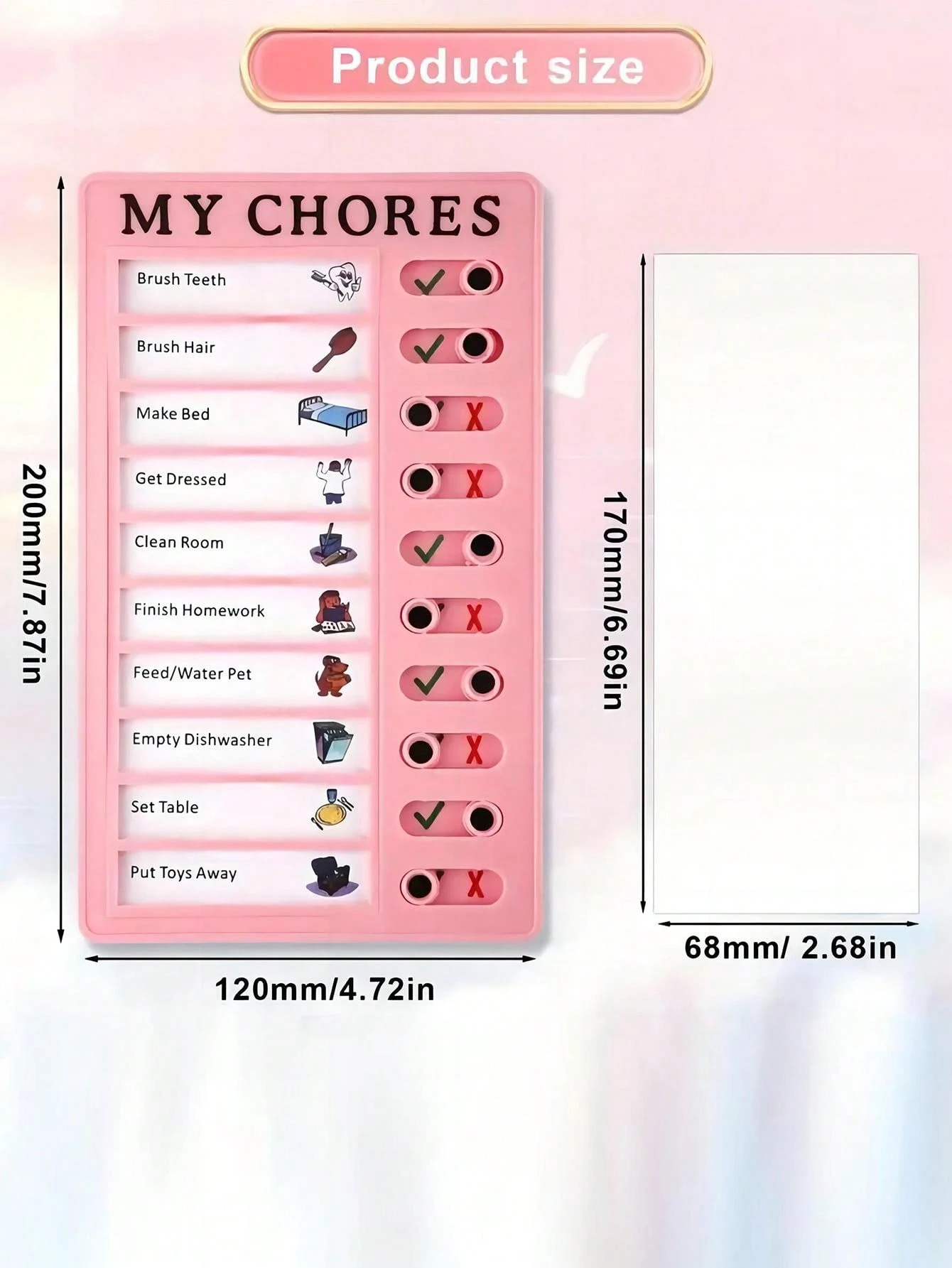 1PC Pink Daily To Do List + 10 Sheets Of White Cardstock,Adult To Do ...