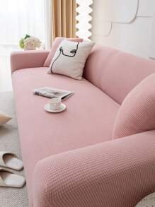 1件粉色沙發套,採用珊瑚絨材質,防滑,現代簡約風格,適用於卧室、辦公室、客廳等家居裝飾,并可四季通用的家具保護罩 - 粉紅色 - 查看 1