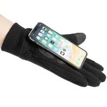 1 Par, Guantes Cálidos De Terciopelo Unisex, Guantes Cortos Antideslizantes Para Pantalla Táctil, Guantes Deportivos Especiales Impermeables Y Resistentes Al Frío Para Ciclismo Al Aire Libre En Otoño E Invierno, Guantes De Felpa Con Dedos Cruzados Engrosados