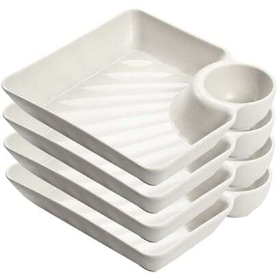1/4 đĩa nhựa vuông màu trơn dùng đựng nước chấm, khay tráng miệng, đĩa ăn nhẹ, thích hợp cho trái cây, bánh bao, khoai tây chiên, sushi, v.v., thích hợp sử dụng tại nhà, nhà hàng, tiệc tùng, dạ hội, văn phòng, làm quà tặng Ngày của Cha, Ngày của Mẹ, quà tặng cho bạn bè, người yêu, gia đình, giáo viên, đồng nghiệp, quà tặng Halloween, quà tặng Giáng sinh.