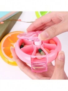 Portable Pill Box For Pocket: Weekly Pill Organizer, Vitamin Case And Small Pill Container Box With 7-day Am/pm - Orange - View 2