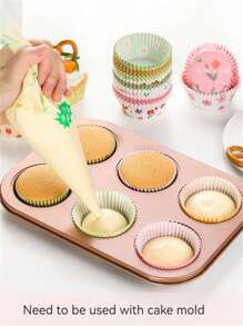 200/100/300 件烘焙纸杯蛋糕杯、甜点松饼衬垫、耐热家庭烘焙用羊皮纸、多色