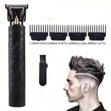 1pc Shaver Electric Shaving Razor Sideburns Trimmer Hair Clipper Two-in-one Electric Haircutting Pusher - Black - View 2