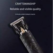 1pc Shaver Electric Shaving Razor Sideburns Trimmer Hair Clipper Two-in-one Electric Haircutting Pusher - Black - View 7