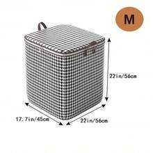 1 Túi đựng quần áo, Túi đựng đồ gấp Houndstooth, Túi đựng chăn bông chống ẩm chống nước dung tích lớn, Túi đựng đồ sắp xếp lưới chim tại nhà Túi tổ chức trường học Túi đựng đồ cho giáo viên - Nhiều màu - Xem 6