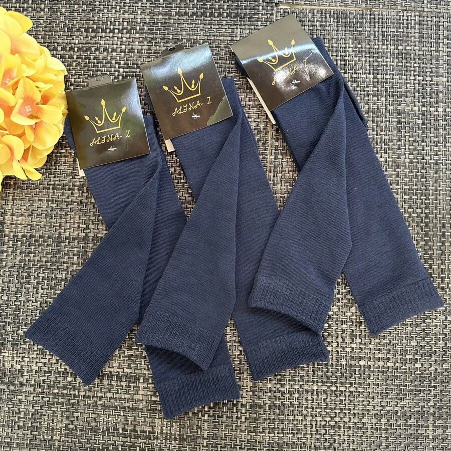 8 a 12 AÑOS CALCETA LARGA PARA NIÑAS Y NIÑOS - Azul Marino - Ver 1