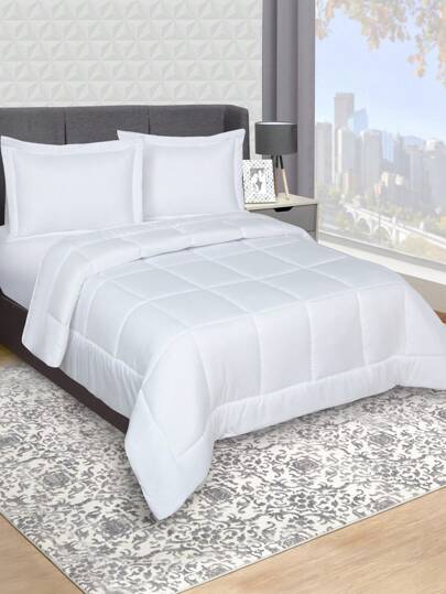 Edredón Duvet Con Relleno Individual Blanco Ultra Suave
