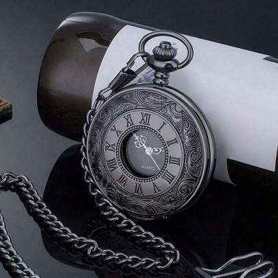 1 chiếc Đồng hồ bỏ túi chữ số La Mã Mặt dây chuyền Vòng cổ Unisex Vòng cổ cổ điển Đồng hồ bỏ túi có nắp lật làm quà tặng cho học sinh đi học trở lại