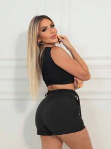 Women Shorts - Black - View 2