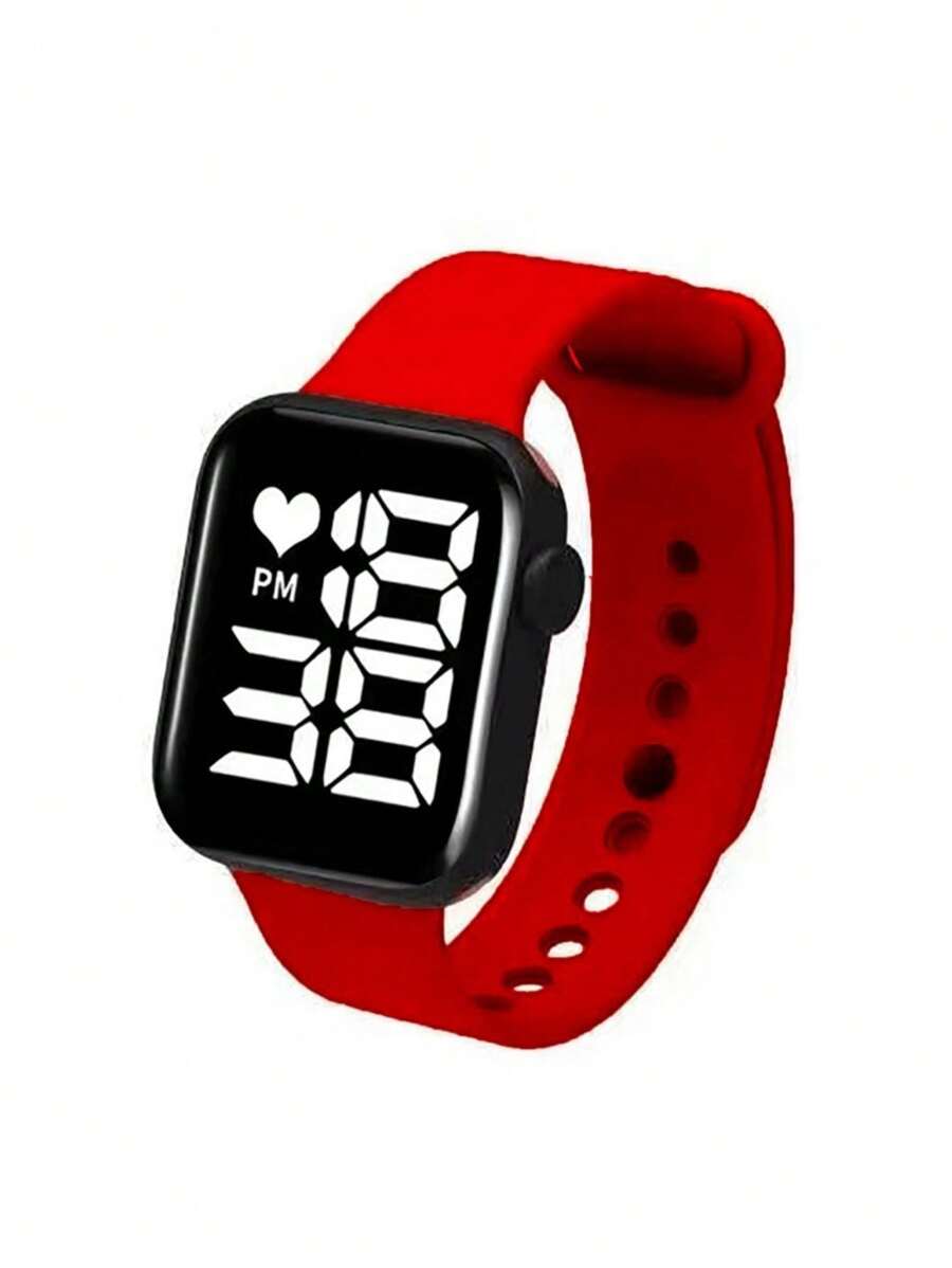Women's Digital Watches - 紅色 - 查看 1