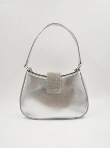 Bolsa crossbody de ombro elegante com diamantes brilhantes para festas e casamentos