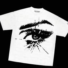 Unisex Drop Shoulder T-Shirts With Print - White - View 3
