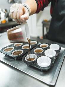 200/100/300 件烘焙纸杯蛋糕杯、甜点松饼衬垫、耐热家庭烘焙用羊皮纸、多色