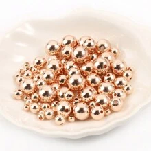 3 4 6 8 10 12mm 30-500pcs Gold Silver Color Plated CCB Round Seed Spacer Loose Beads For Jewelry Making Findings
