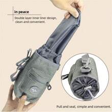 1入寵物訓練腰包,狗狗零食收納袋,垃圾袋,可調式外出方便犬用糧袋,適用於狗狗出門時使用 - 灰色 - 查看 7