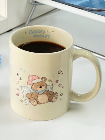 1 件可爱燕麦早餐咖啡杯，适合家庭和办公室，适合返校季