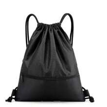 1pc Black Sport Dual-shoulder Backpack For Outdoor Training, Fitness, Basketball With Multi-functional Storage Bag - Black - View 1