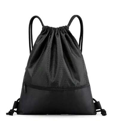1pc Black Sport Dual-shoulder Backpack For Outdoor Training, Fitness, Basketball With Multi-functional Storage Bag