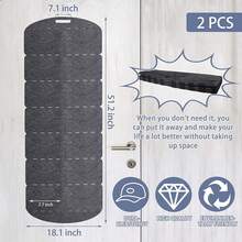 門掛式棒球帽掛架14/7口袋帽子整理架 - 黑色 - 查看 4