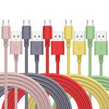 Cáp Micro USB (6FT) Cáp Sạc Android Dây Sạc Điện Thoại Android Dài Tương Thích Với Samsung Galaxy S7 S6 Edge J7 S5 Note 5 4 G4 K40 K20 MP3 Dây Dữ Liệu Nhanh Nokia - Nhiều màu - Xem 2