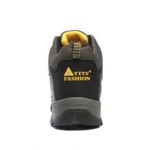 Men's Lace-Up Sports Shoes, Fashionable And Comfortable PU Leather Outdoor Anti-Slip Men's Boots, Breathable Casual Hiking Shoes For Autumn