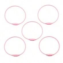 5pcs 1.5mm Thick 150mm Long Steel Wire Rope Key Ring With Colored Spray Paint, Diy Jewelry Making Accessories, Baking Varnish Steel Ring, Creative Pendant Accessories