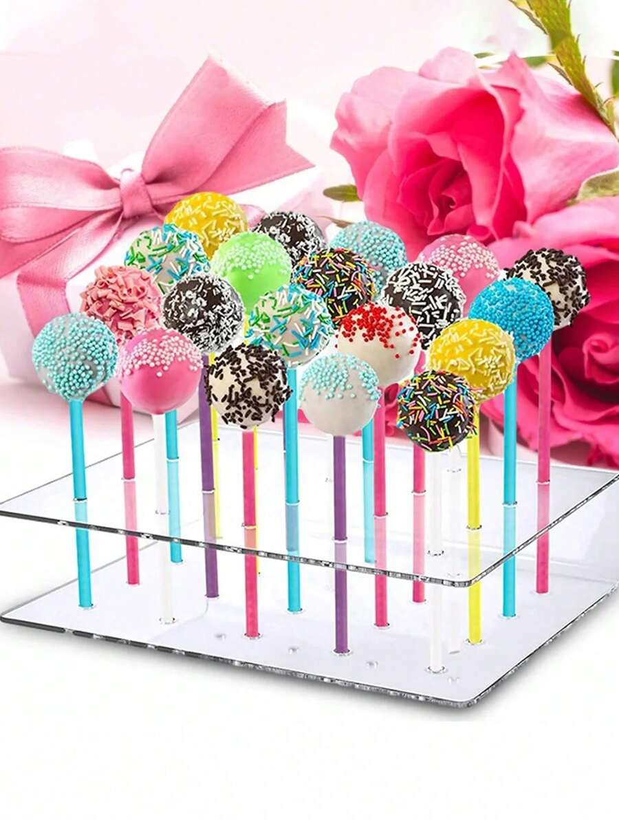 20holes Transparent Acrylic Cake & Dessert Stand, Lollipop & Cupcake